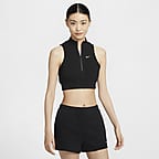 【NIKE】送料・関税込 Cropped French Terry Top W FN2477-010 Nike Women's Chill Terry Crew-Neck Cropped French Terry Top